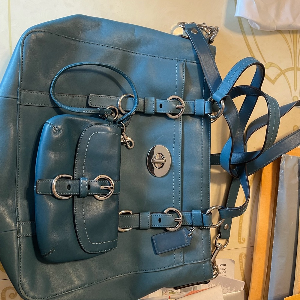 Blue Coach Bag